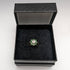 British Vintage Jewelry Emerald & Diamond Sterling Silver Ring